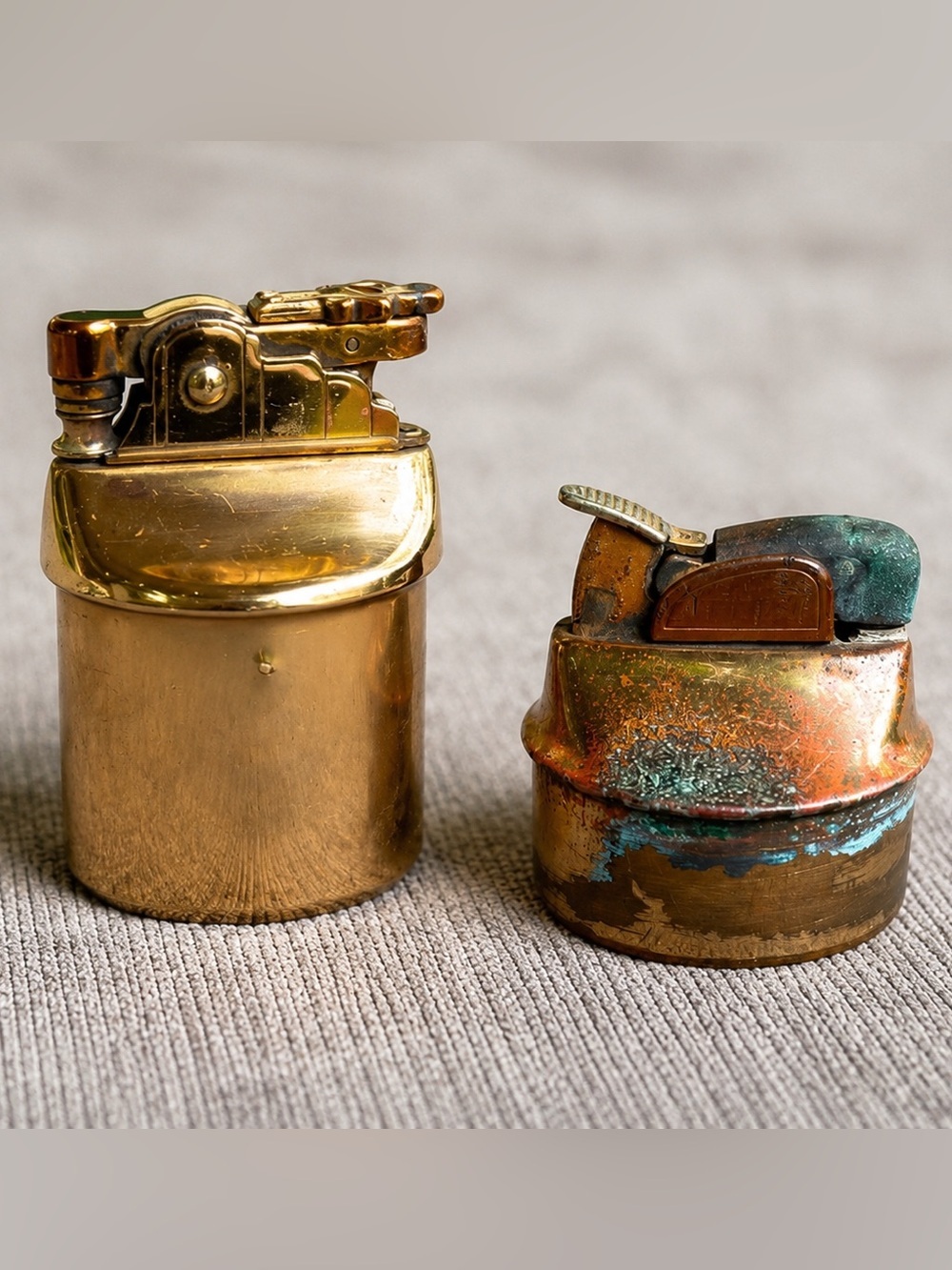 Vintage Evans Fuel & United USA Table Lighter MCM Brass Lot​
